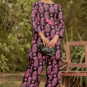 Noir Rose Paisley Lounge Set